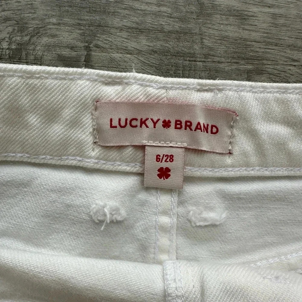 Lucky Brand denim skirt Sz 6/28 open front cool girls only - Picture 5 of 5